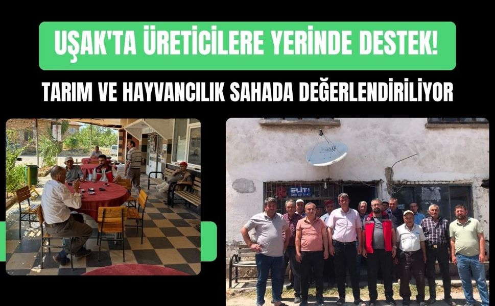 Uşak'ta Üreticilere Yerinde Destek! Tarım ve Hayvancılık Sahada Değerlendiriliyor