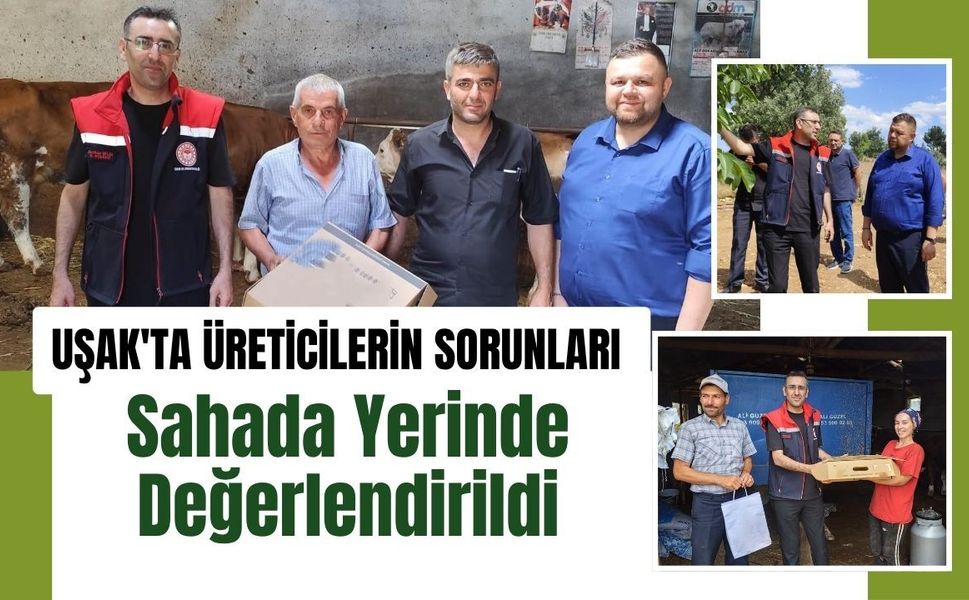 Uşak'ta Üreticilerin Sorunları Yerinde Değerlendirildi