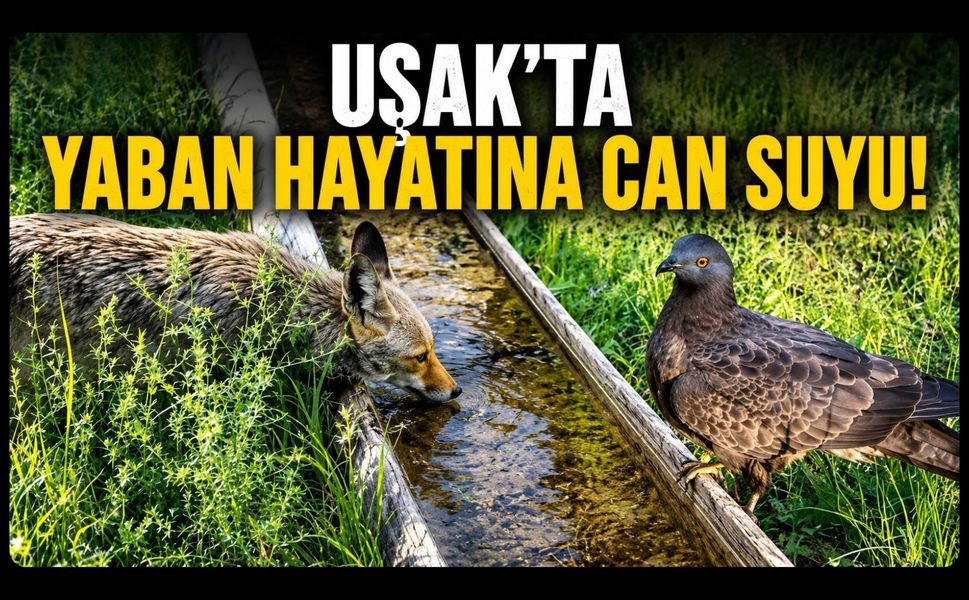 Uşak'ta Yaban Hayatına Can Suyu! Doğaya Su Tekneleri Yerleştiriliyor