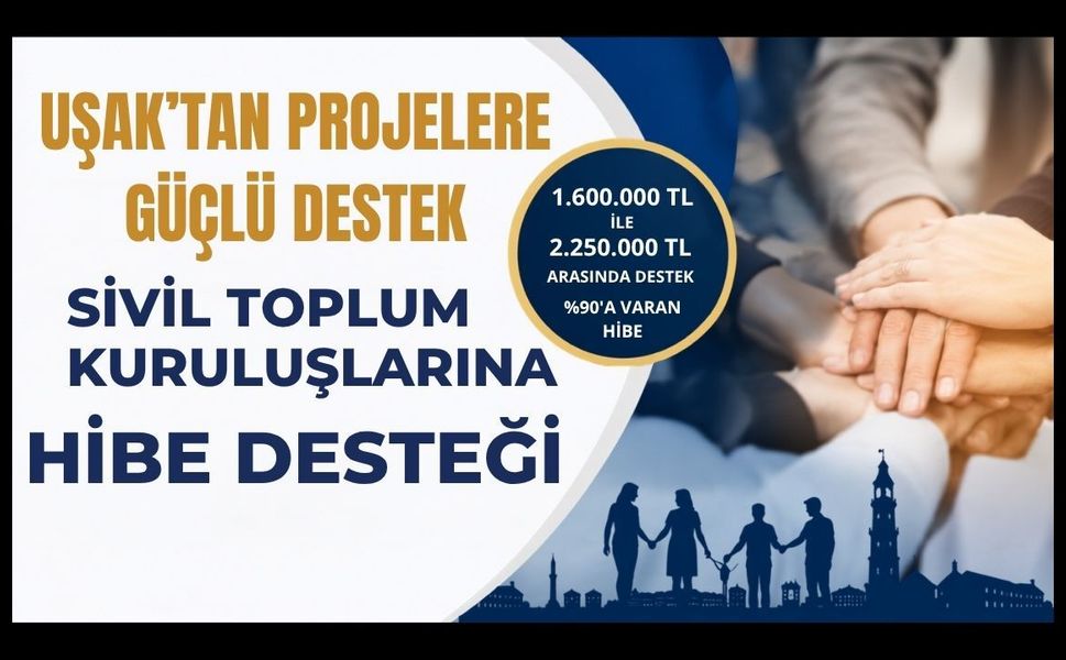 Uşak'ta Sivil Toplum Kuruluşlarına 2,25 Milyon TL'ye Kadar Hibe Desteği