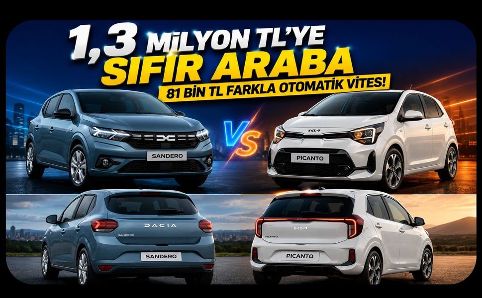 1,3 Milyon Tl’ye Sıfır Araba, 81 Bin Tl Farkla Otomatik Vites!
