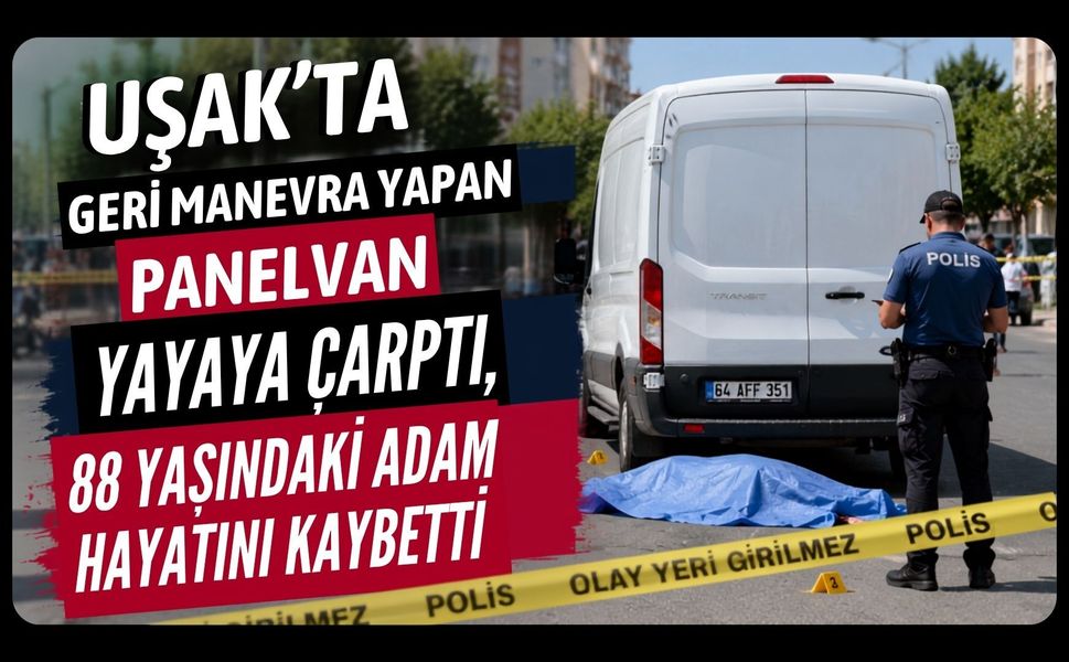 Uşak’ta Geri Manevra Yapan Panelvan Yayaya Çarptı, 88 Yaşındaki Adam Hayatını Kaybetti