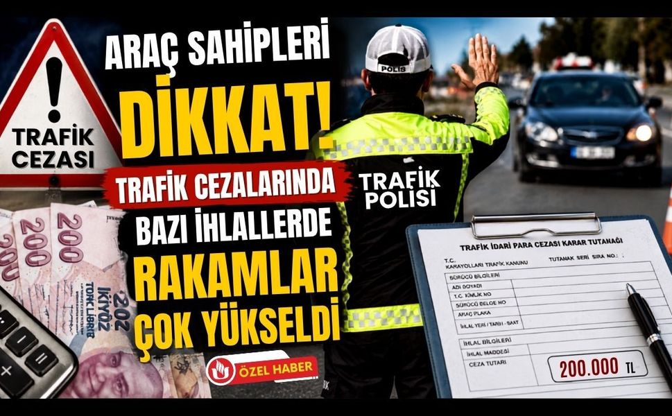 Araç Sahipleri Dikkat! Trafik Cezalarında Bazı İhlallerde Rakamlar Çok Yükseldi