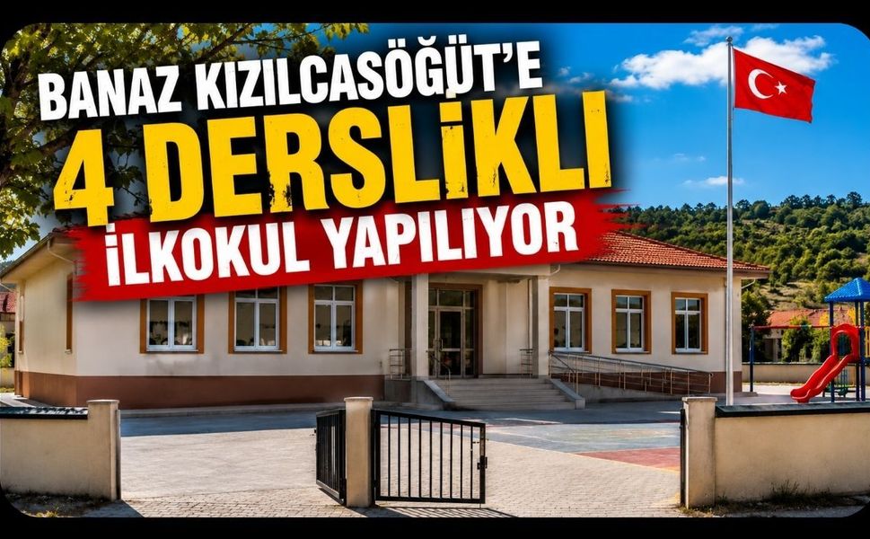 Banaz Kızılcasöğüt'e 4 Derslikli İlkokul Yapılıyor