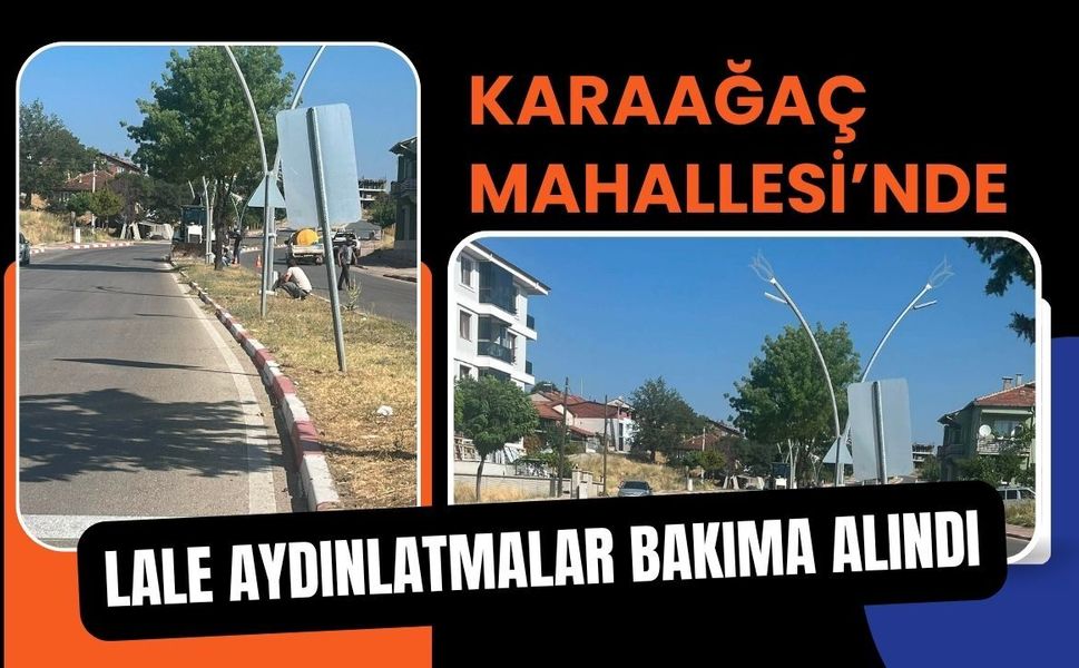Karaağaç Mahallesi’nde Lale Aydınlatmalar Bakıma Alındı