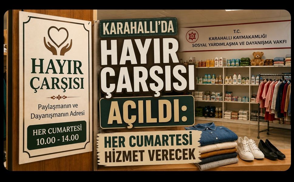 Karahallı’da Hayır Çarşısı Açıldı: Her Cumartesi Hizmet Verecek