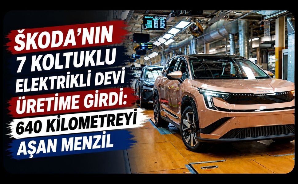 Škoda’nın 7 Koltuklu Elektrikli Devi Üretime Girdi: 640 Kilometreyi Aşan Menzil