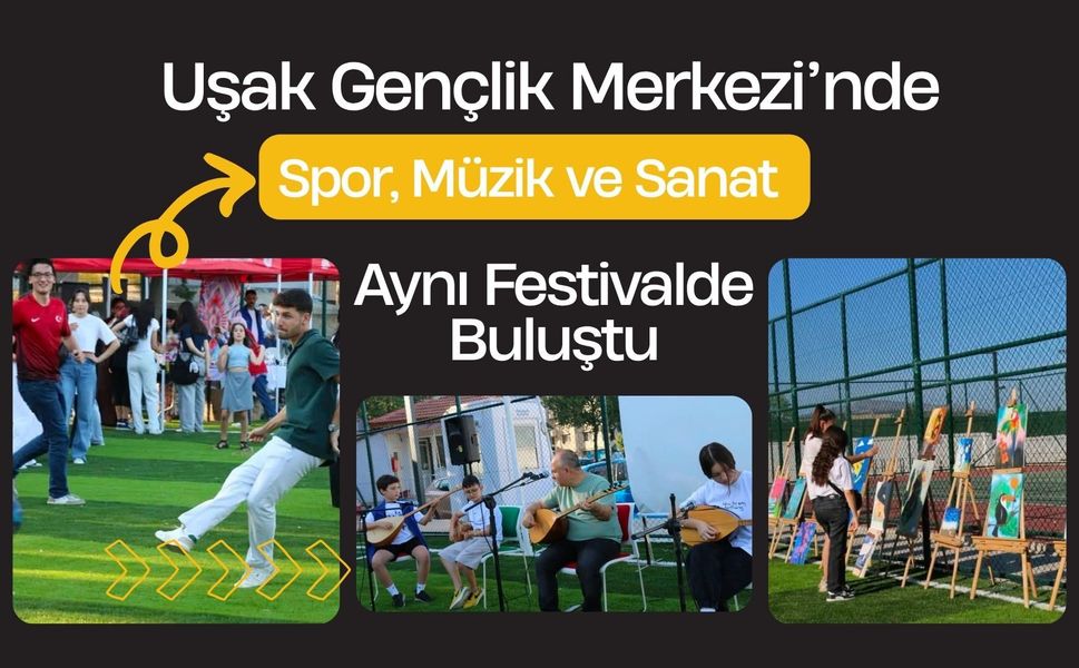 Uşak Gençlik Merkezi’nde Spor, Müzik ve Sanat Aynı Festivalde Buluştu