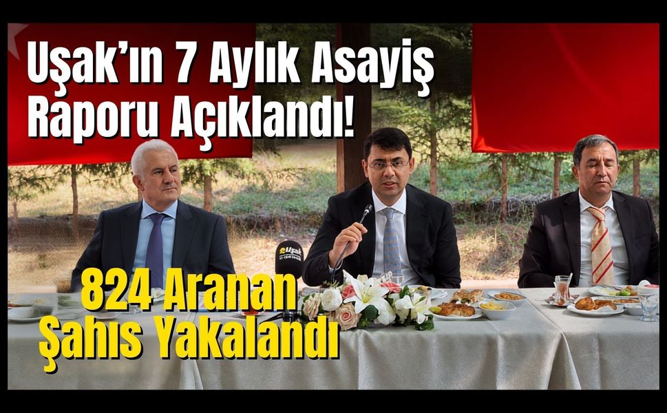 Uşak’ın 7 Aylık Asayiş Raporu Açıklandı! 824 Aranan Şahıs Yakalandı