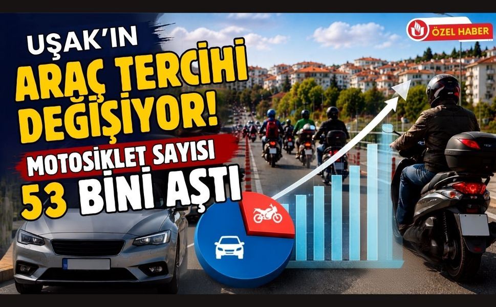 Uşak’ın Araç Tercihi Değişiyor! Motosiklet Sayısı 53 Bini Aştı