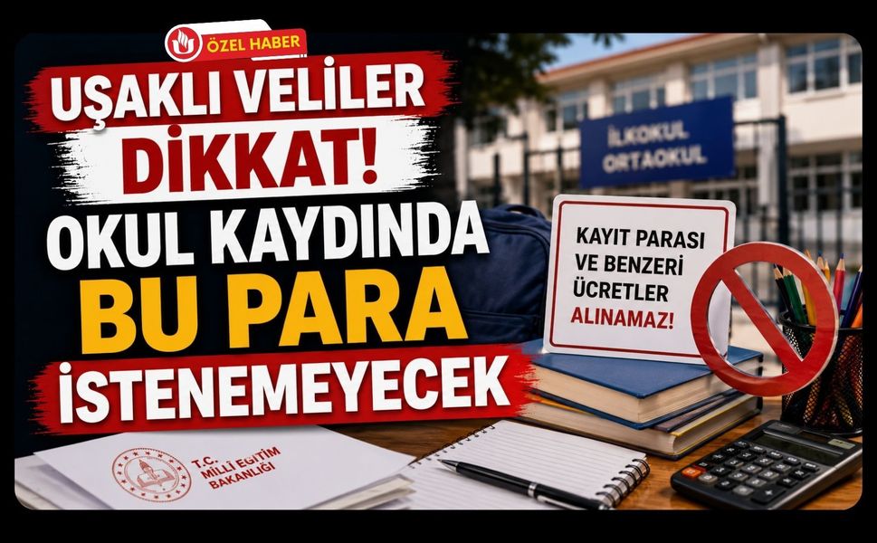 Uşaklı Veliler Dikkat! Okul Kaydında Bu Para İstenemeyecek