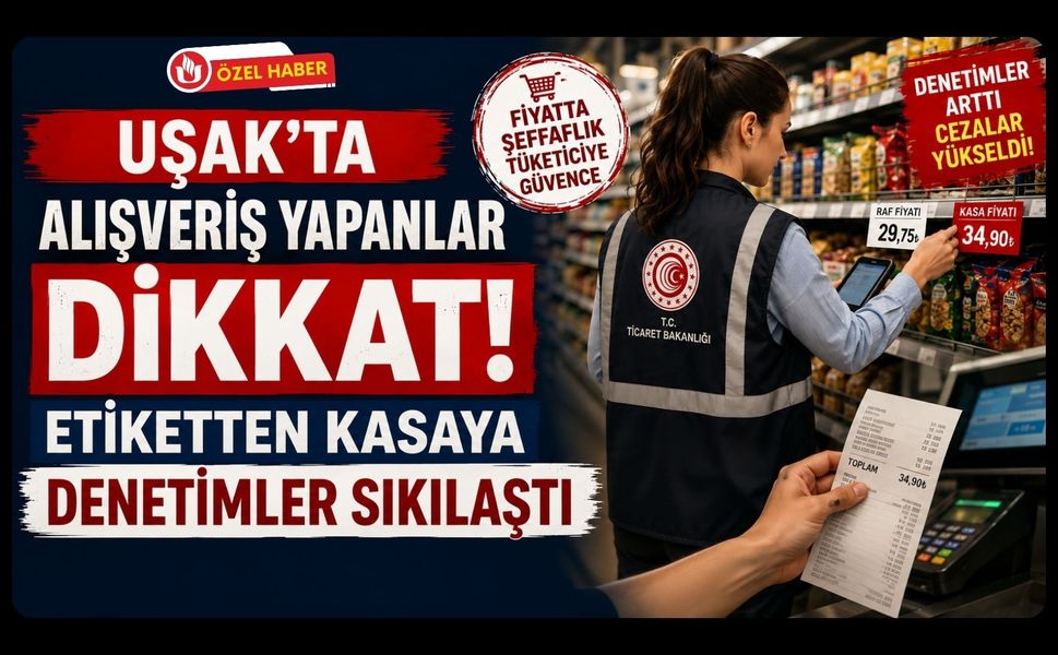Uşak’ta Alışveriş Yapanlar Dikkat! Etiketten Kasaya Denetimler Sıkılaştı