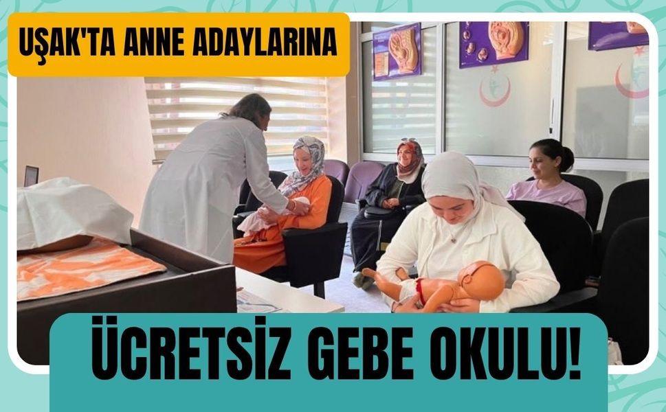 Uşak'ta Anne Adaylarına Ücretsiz Gebe Okulu! İlk Modül Tamamlandı