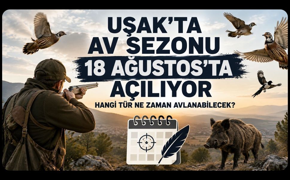 Uşak’ta Av Sezonu 18 Ağustos’ta Açılıyor, Hangi Tür Ne Zaman Avlanabilecek?