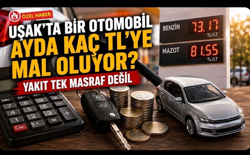 Uşak’ta Bir Otomobil Ayda Kaç TL’ye Mal Oluyor? Yakıt Tek Masraf Değil