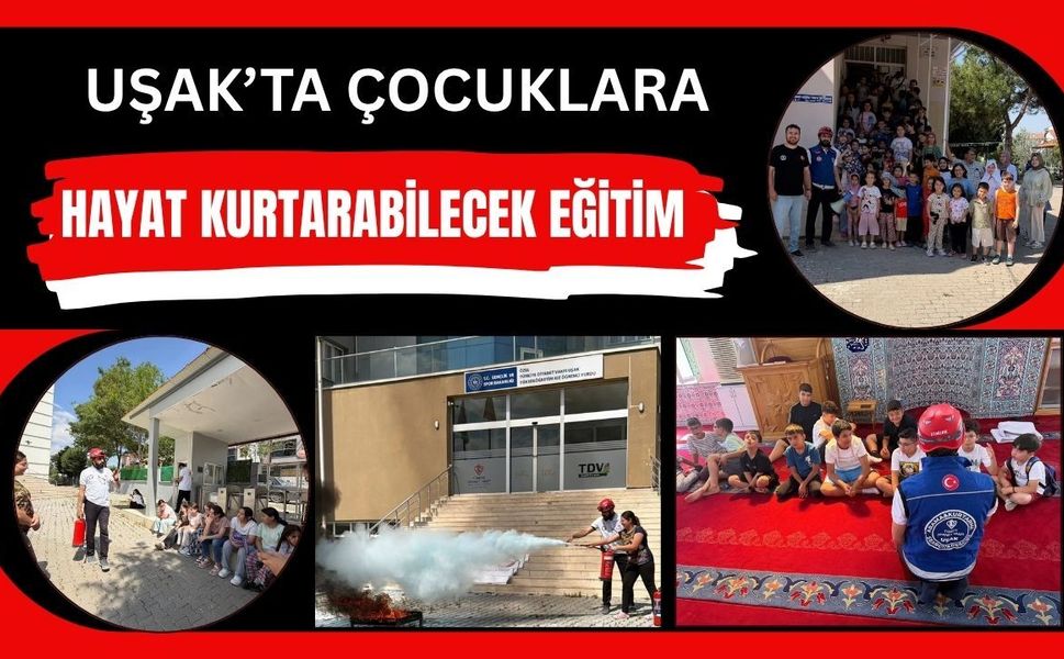 Uşak’ta Çocuklara Hayat Kurtarabilecek Eğitim: Kur’an Kurslarında Tatbikat Yapıldı