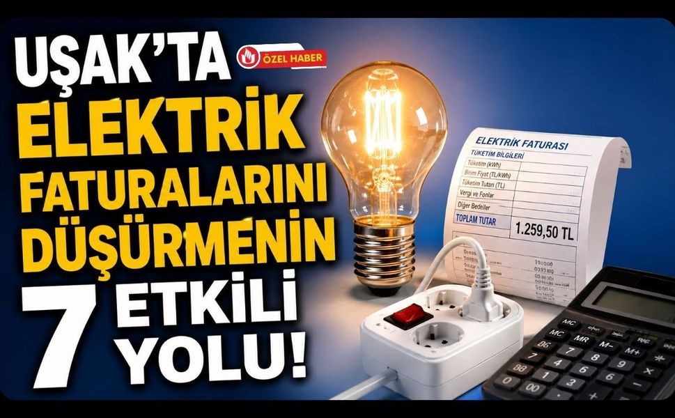 Uşak'ta Elektrik Faturalarını Düşürmenin 7 Etkili Yolu! Küçük Önlemlerle Büyük Tasarruf Sağlanabilir