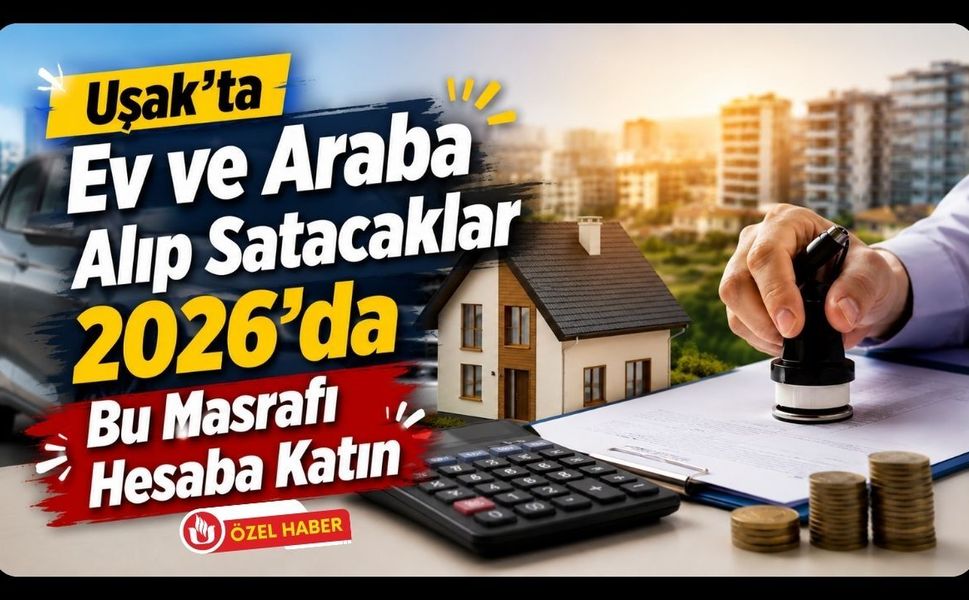 “Uşak’ta Ev ve Araba Alıp Satacaklar 2026’da Bu Masrafı Hesaba Katın”