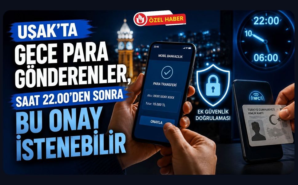 Uşak’ta Gece Para Gönderenler, Saat 22.00’den Sonra Bu Onay İstenebilir