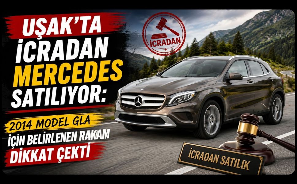 Uşak’ta İcradan Mercedes Satılıyor: 2014 Model GLA İçin Belirlenen Rakam Dikkat Çekti