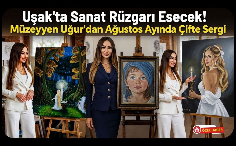 Uşak'ta Sanat Rüzgarı Esecek! Müzeyyen Uğur'dan Ağustos Ayında Çifte Sergi