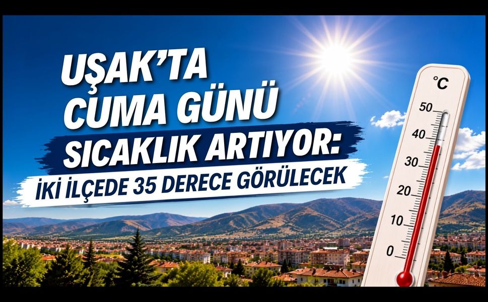 Uşak’ta Sıcaklık Yükseliyor: 21 Ağustos’ta Termometreler 35 Dereceyi Görecek