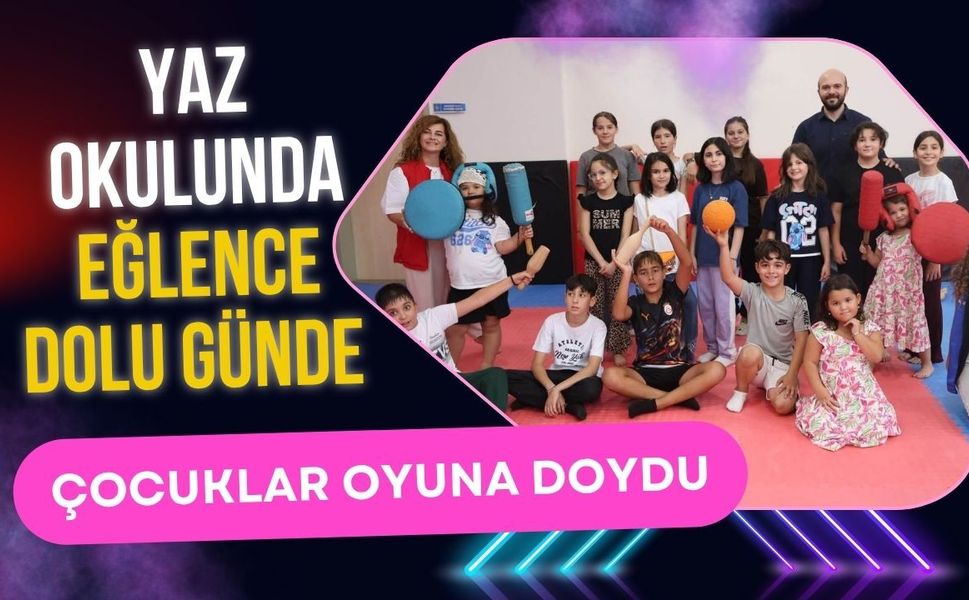 Yaz Okulunda Eğlence Dolu Günde Çocuklar Oyuna Doydu