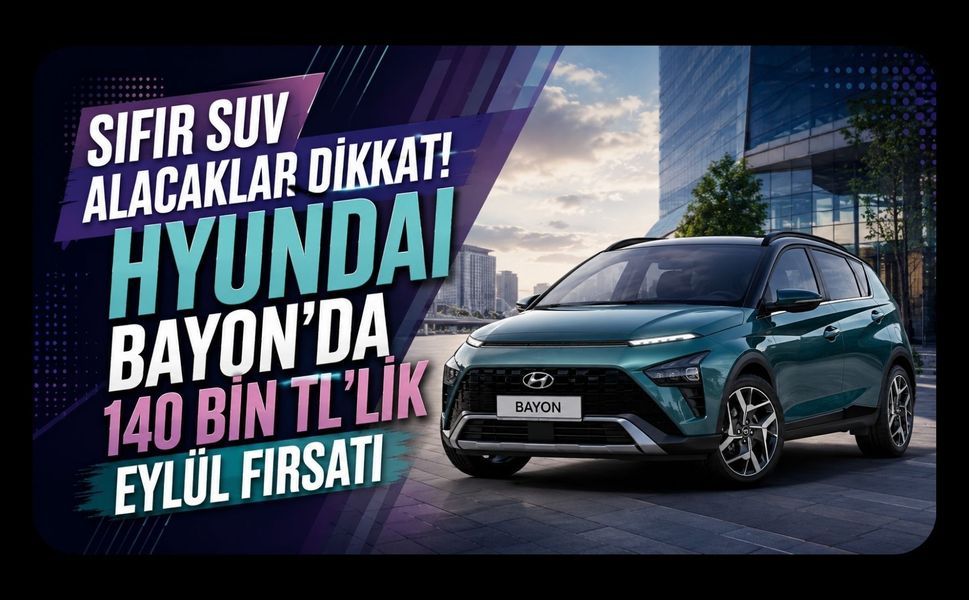 Sıfır SUV Alacaklar Dikkat! Hyundai BAYON’da 140 Bin TL’lik Eylül Fırsatı