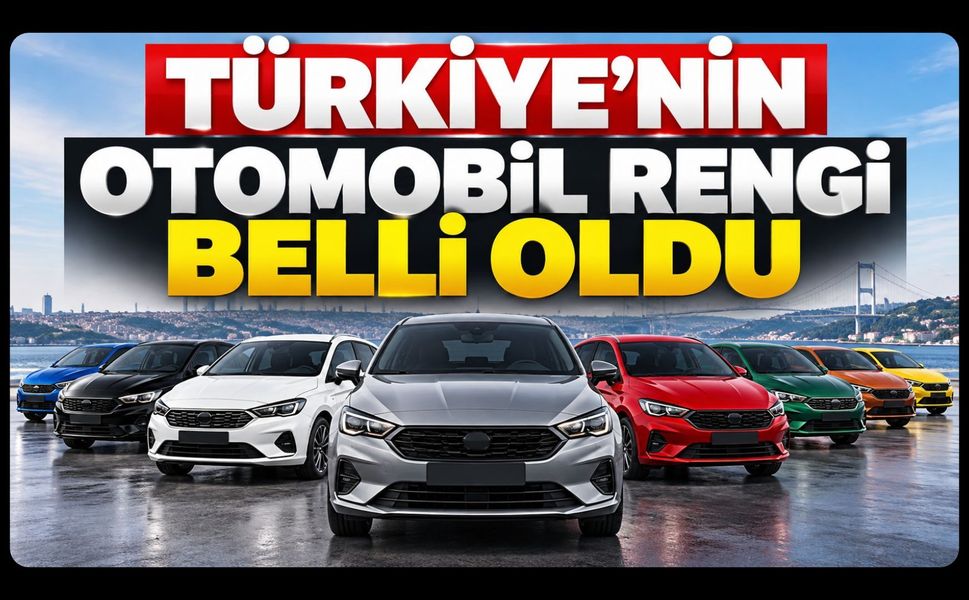 Türkiye’nin Otomobil Rengi Belli Oldu: Her 10 Araçtan 8’i Gri, Beyaz veya Siyah