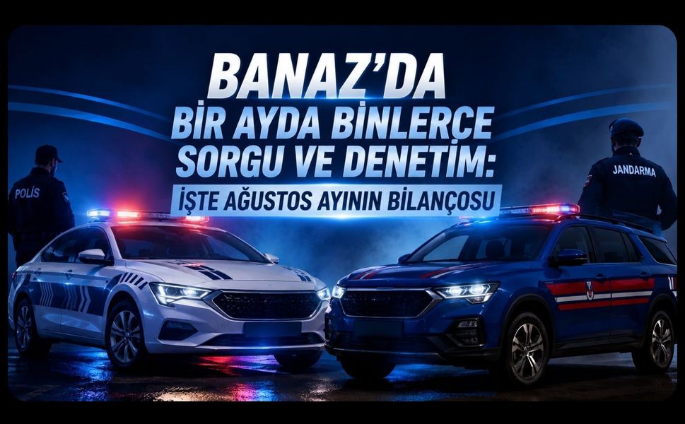 Banaz’da Bir Ayda Binlerce Sorgu ve Denetim: İşte Ağustos Ayının Bilançosu