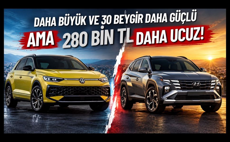 Daha Büyük ve 30 Beygir Daha Güçlü Ama 280 Bin TL Daha Ucuz! T-Roc ile Tucson Karşı Karşıya