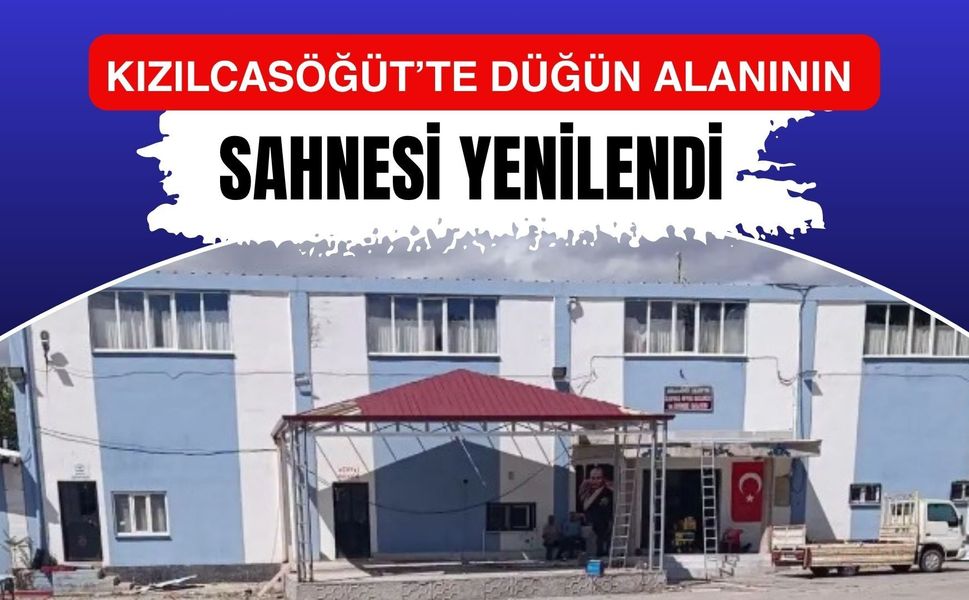 Kızılcasöğüt’te Düğün Alanının Sahnesi Yenilendi