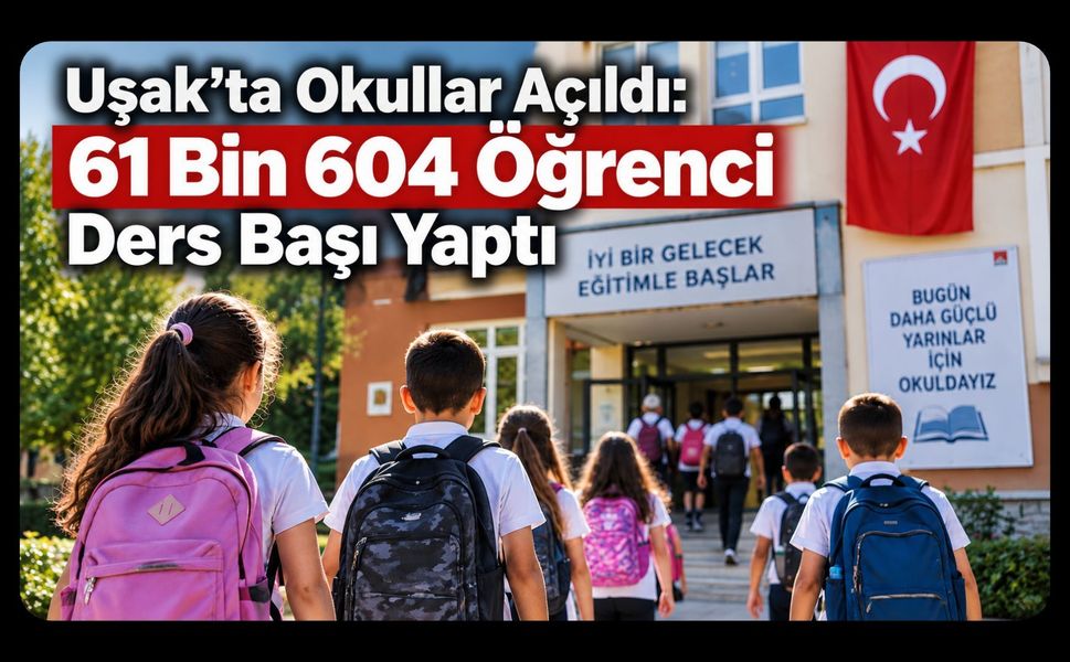 Uşak’ta Okullar Açıldı, 61 Bin 604 Öğrenci Ders Başı Yaptı