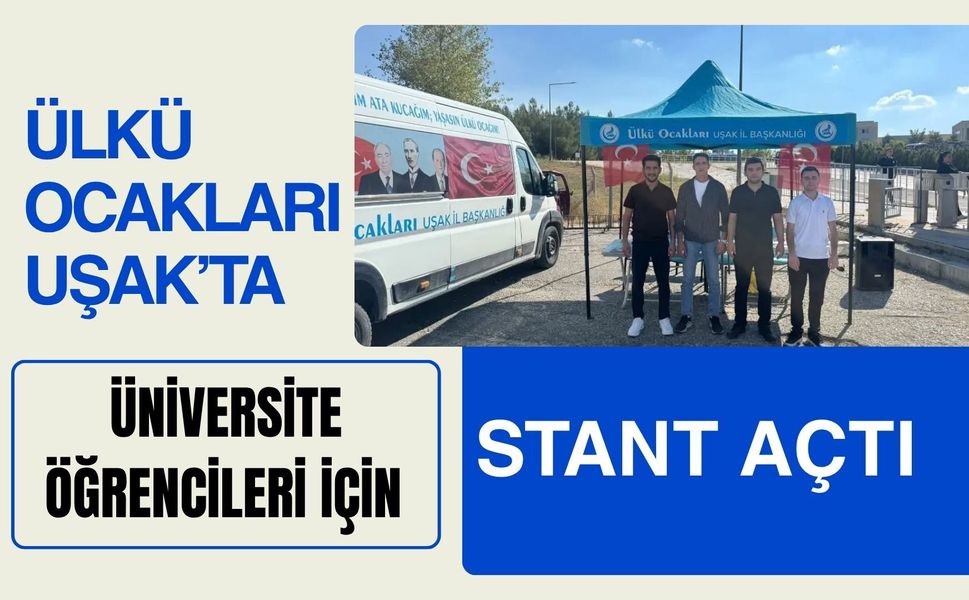 Ülkü Ocakları Uşak’ta Üniversite Öğrencileri İçin Stant Açtı