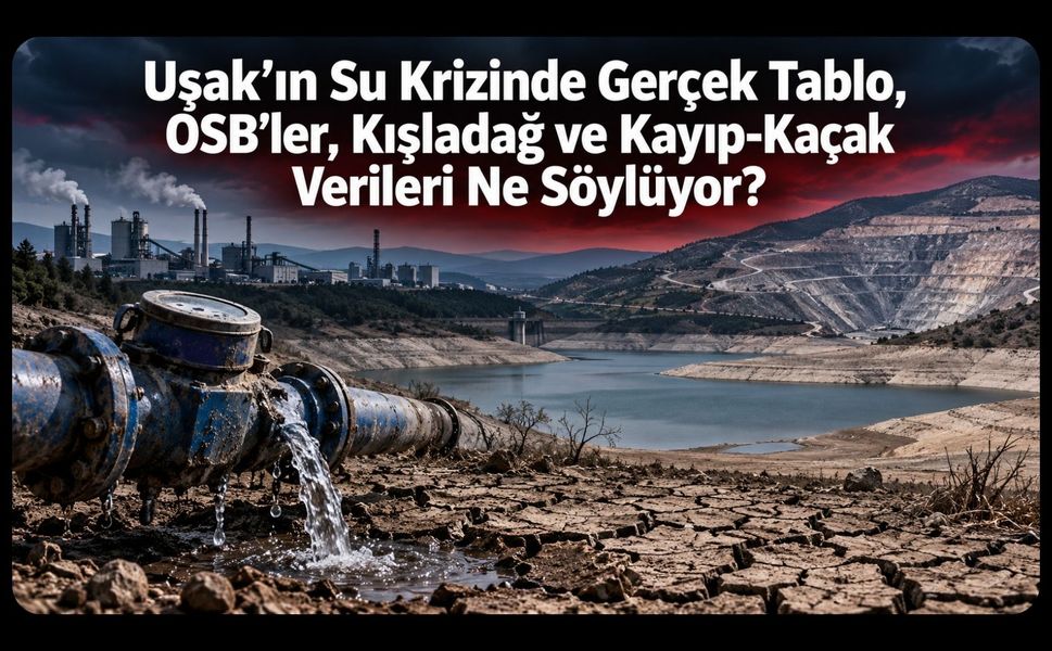 Uşak’ın Su Krizinde Gerçek Tablo, OSB’ler, Kışladağ ve Kayıp-Kaçak Verileri Ne Söylüyor?