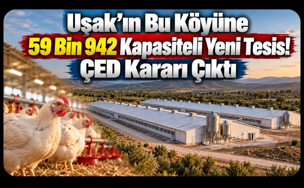 Uşak’ın Bu Köyüne 59 Bin 942 Kapasiteli Yeni Tesis! ÇED Kararı Çıktı
