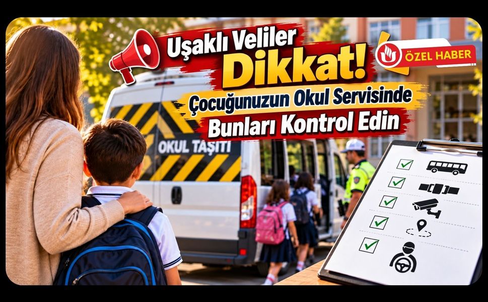 Uşaklı Veliler Dikkat! Çocuğunuzun Okul Servisinde Bunları Kontrol Edin