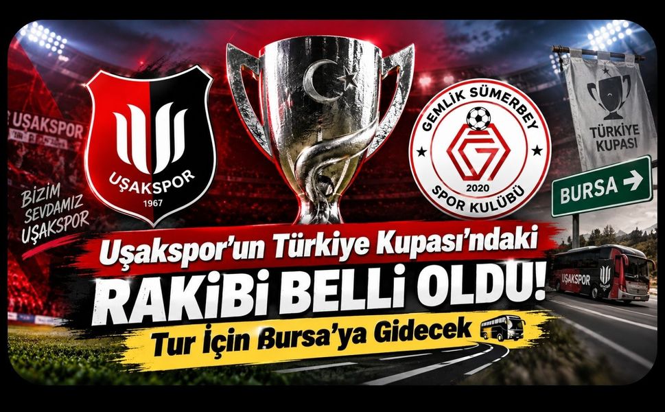 Uşakspor’un Türkiye Kupası’ndaki Rakibi Belli Oldu! Tur İçin Bursa’ya Gidecek