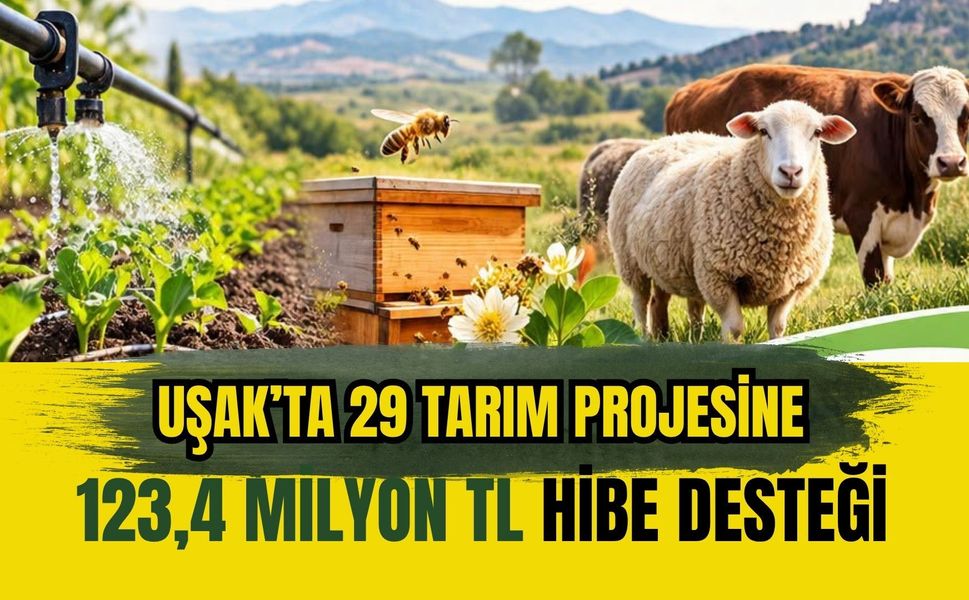 Uşak’ta 29 Tarım Projesine 123,4 Milyon TL Hibe Desteği