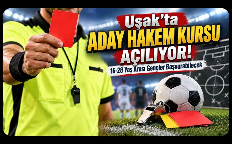 Uşak’ta Aday Hakem Kursu Açılıyor! 16-28 Yaş Arası Gençler Başvurabilecek