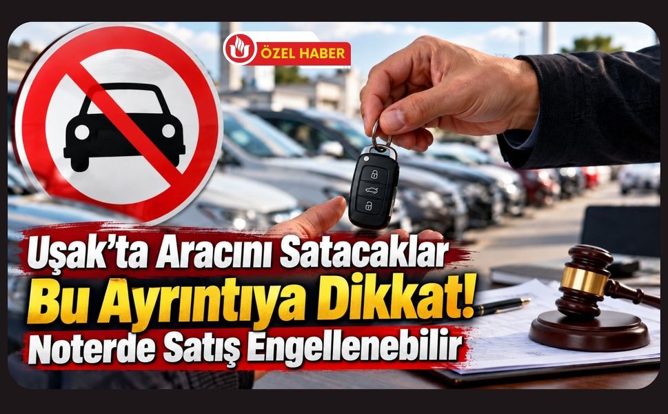 Uşak’ta Aracını Satacaklar Bu Ayrıntıya Dikkat! Noterde Satış Engellenebilir