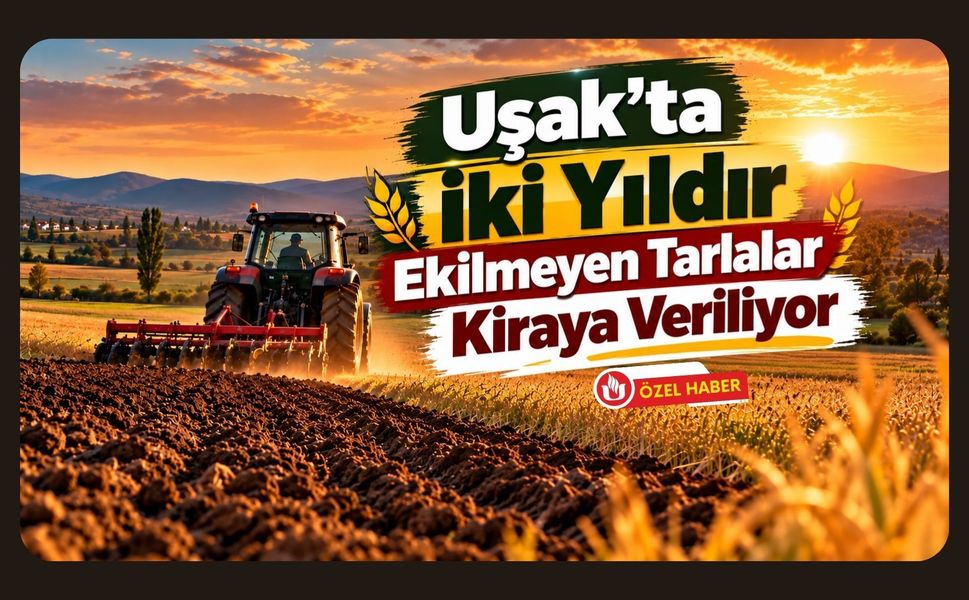 Uşak’ta İki Yıldır Ekilmeyen Tarlalar Kiraya Veriliyor