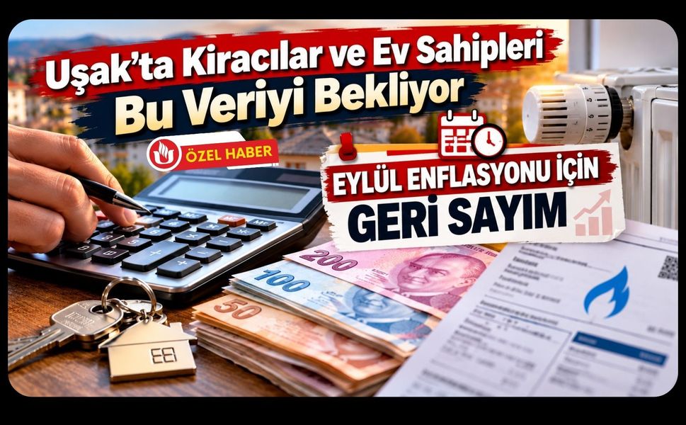 Uşak’ta Kiracılar ve Ev Sahipleri Bu Veriyi Bekliyor, Eylül Enflasyonu İçin Geri Sayım