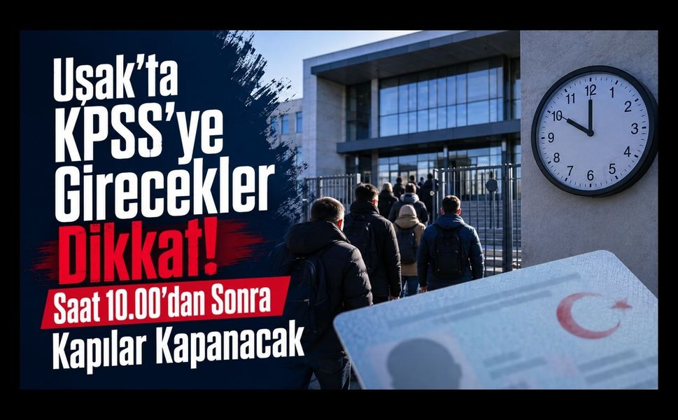 Uşak’ta KPSS’ye Girecekler Saat 10.00’dan Sonra Kapılar Kapanacak