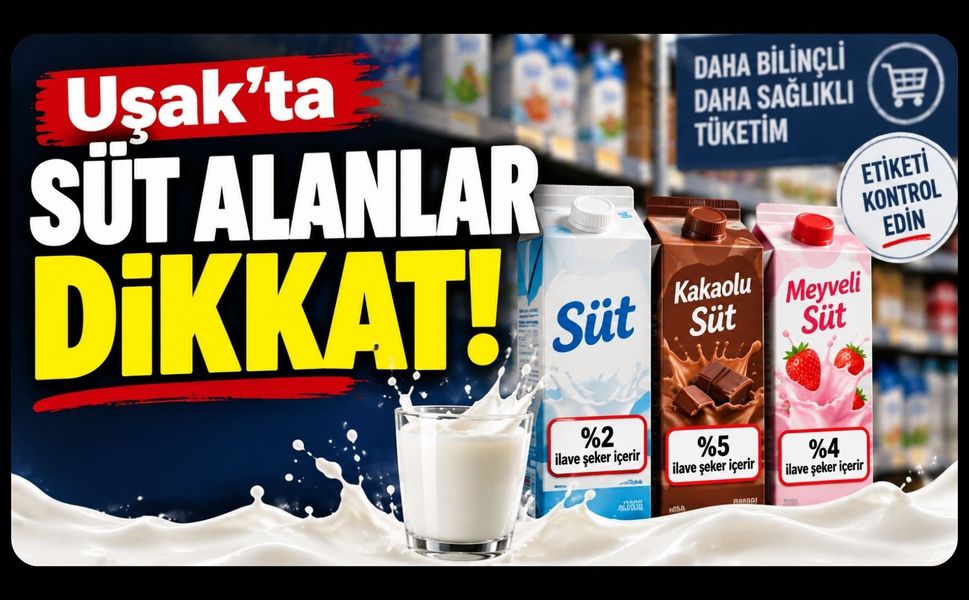 Uşak’ta Süt Alanlar Dikkat! Bu Detay Artık Etikette Yer Alacak