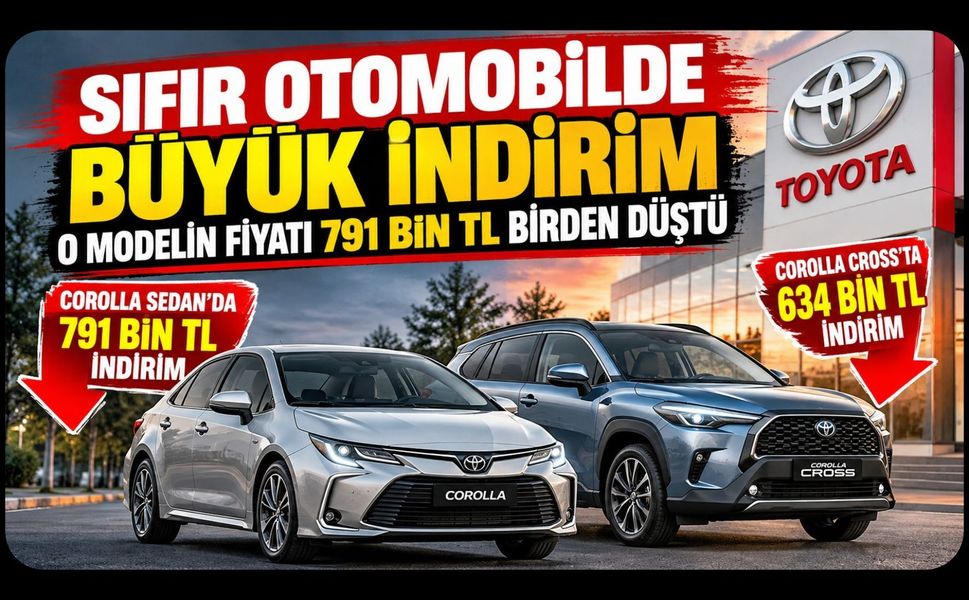Toyota Corolla Cross'ta 634 Bin TL İndirim Var Ama Fiyatı Yükseldi!