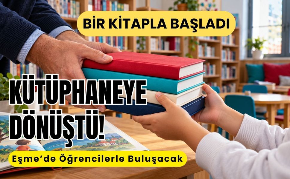 Bir Kitapla Başladı, Kütüphaneye Dönüştü! Eşme’de Öğrencilerle Buluşacak