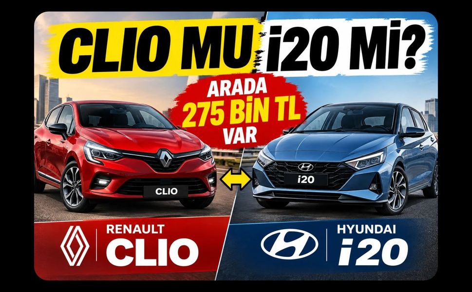 Clio mu i20 mi? İki Sıfır Otomobil Arasında 275 Bin TL Fark Var