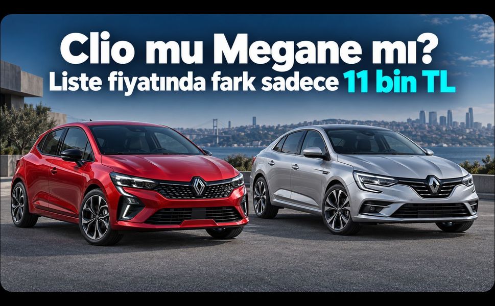 Clio mu Megane mı? Liste fiyatında fark sadece 11 bin TL