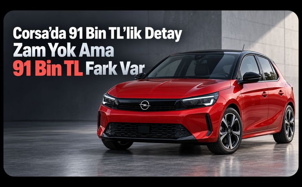 CORSA’DA 91 BİN TL’LİK DETAY “ZAM YOK AMA 91 BİN TL FARK VAR”